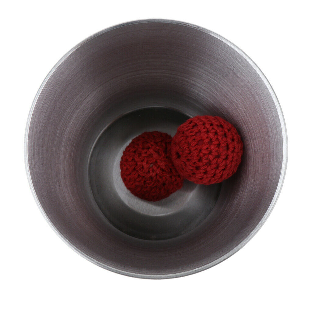 Cups and 2 Red Balls Magic Tricks Magician Close Up Illusion Gimmick Props