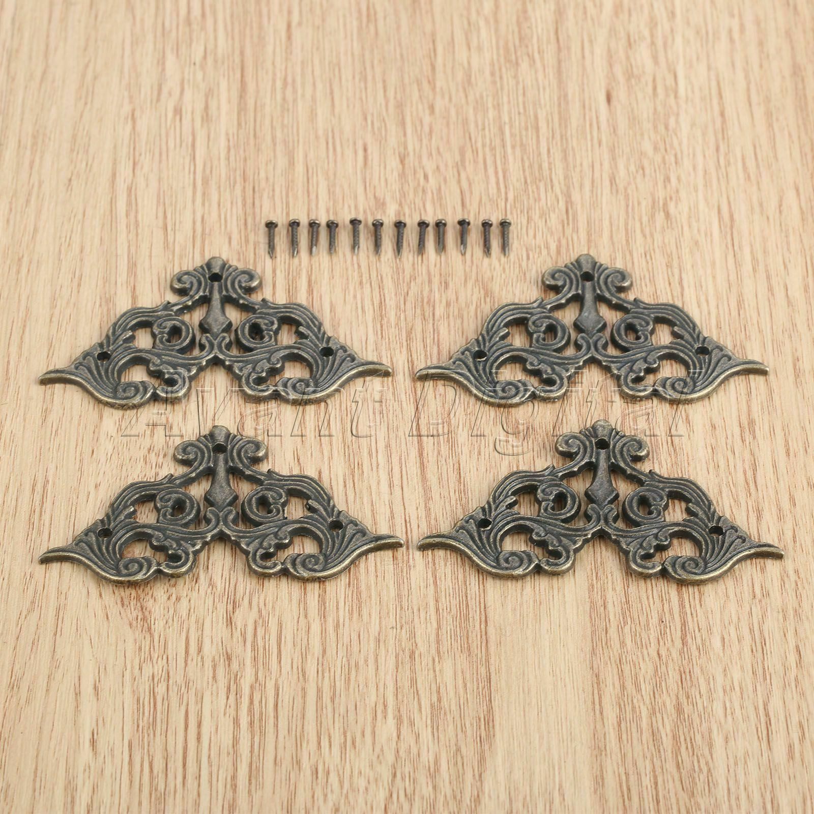 4Pcs 62*35mm Butterfly Jewelry Box Scrapbooking Retro Corner Flatback Protector