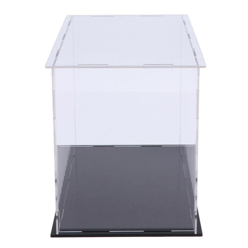 Transparent Acrylic Display Case Tray Dustproof Storage Show Box 24x12x15cm