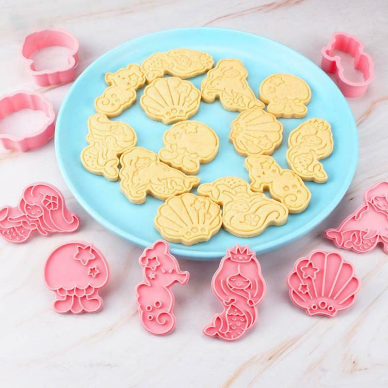 6pcs Soap Molds Chocolate Candy Molds Cake Chocolate Soap Decorating Ocean Theme