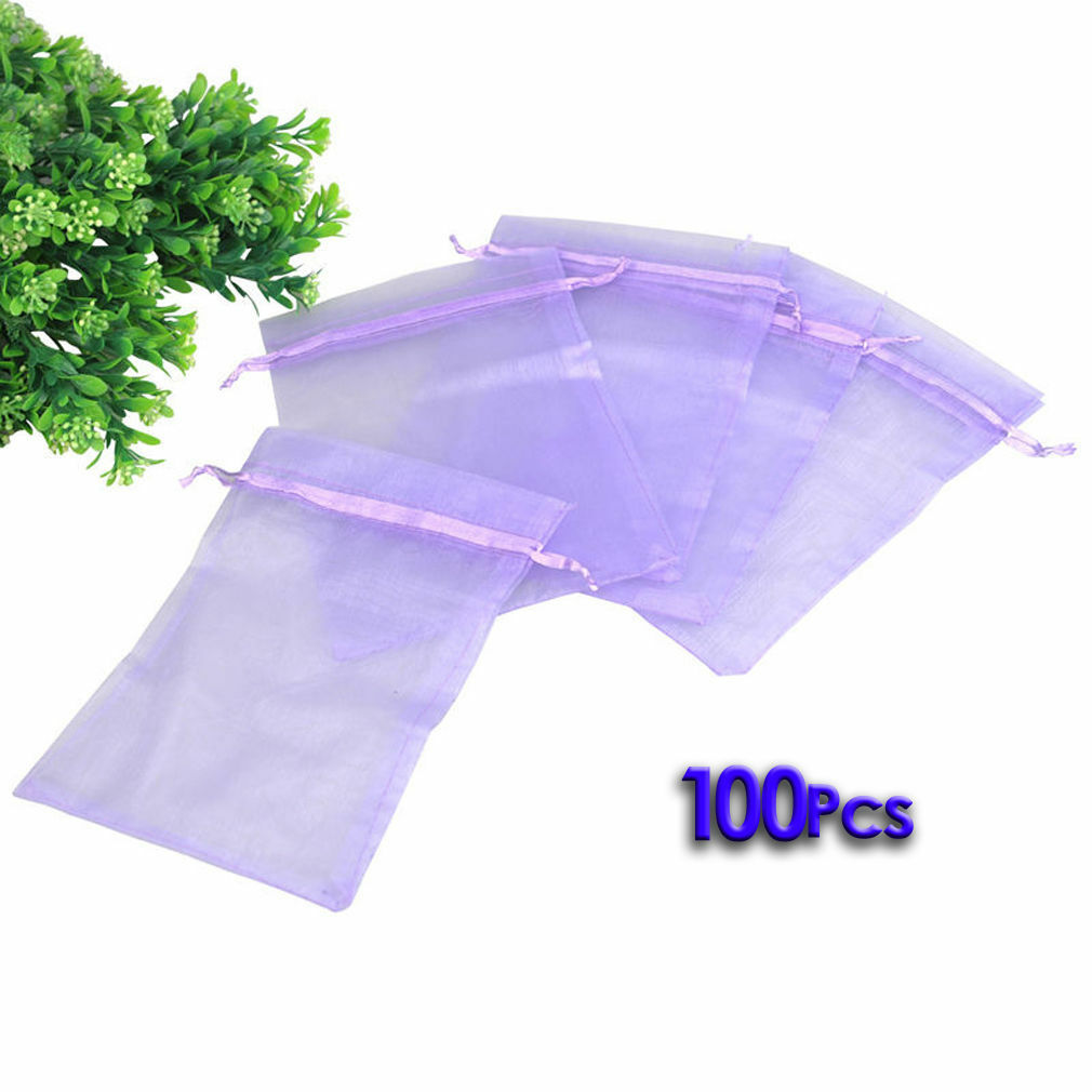Organza Bags  for Wedding Jewelry Party Festival Gift Candy Sachet 100pcs
