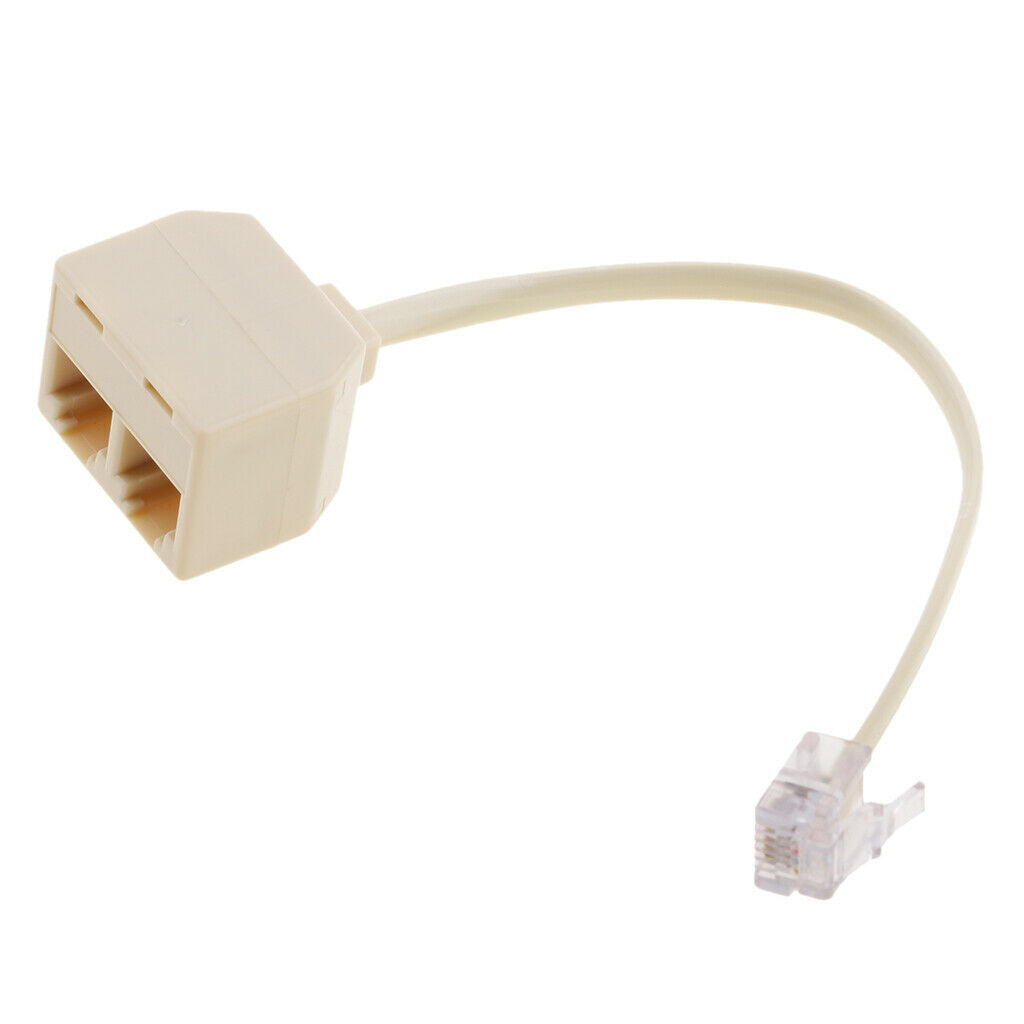 RJ11 6P4C Landline Phone Line Splitter Adapter US Male to Female
