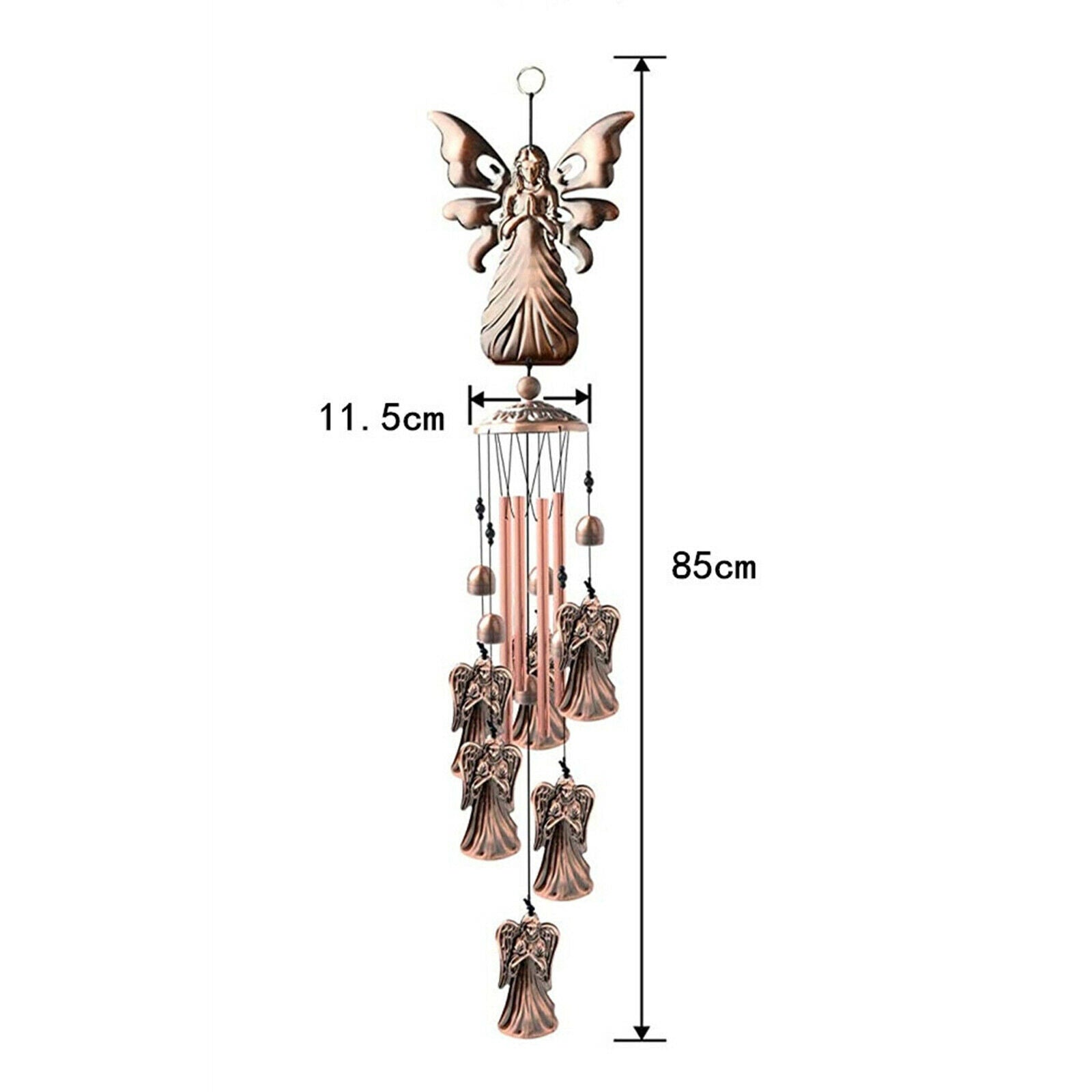 Metal Angel Wind Chimes Suncatcher Pendant Garden Porch Tree Outdoor Decor