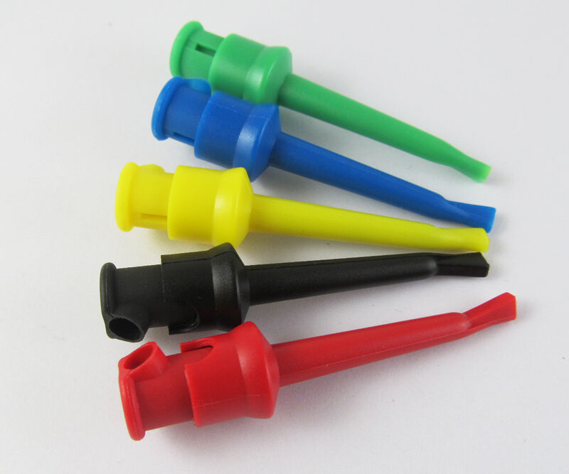 1set  PA Copper Flexible Large Test Hook Clip Probes 5Colors High Quality Nylon
