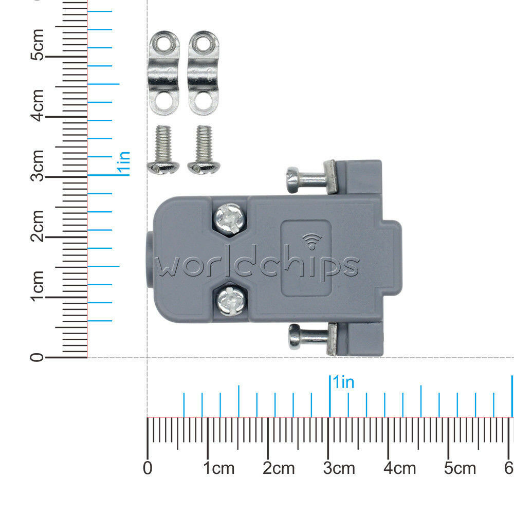 20PCS Grey D-Sub DB9 9Pin Plastic Hood Cover for 9 Pin or 15 Pin Connector