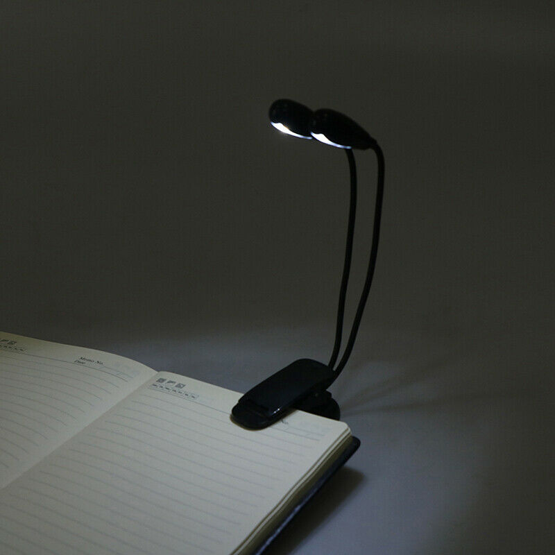 Adjustable goosenecks clip on LED lamp for music stand and book reading lighBDA