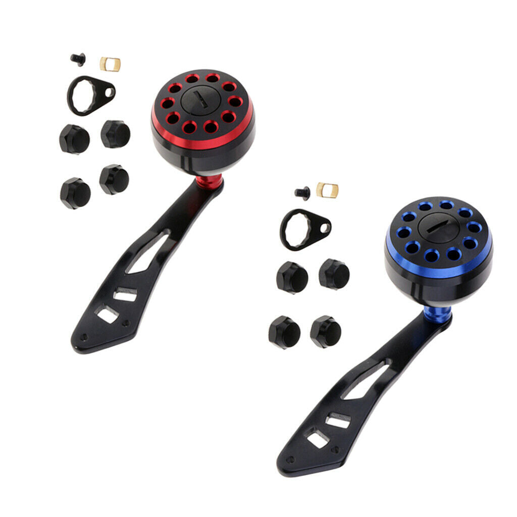 2pcs Metal Knob Fishing Reel Handle Power Handle Grip Baitcasting Reel Rocker