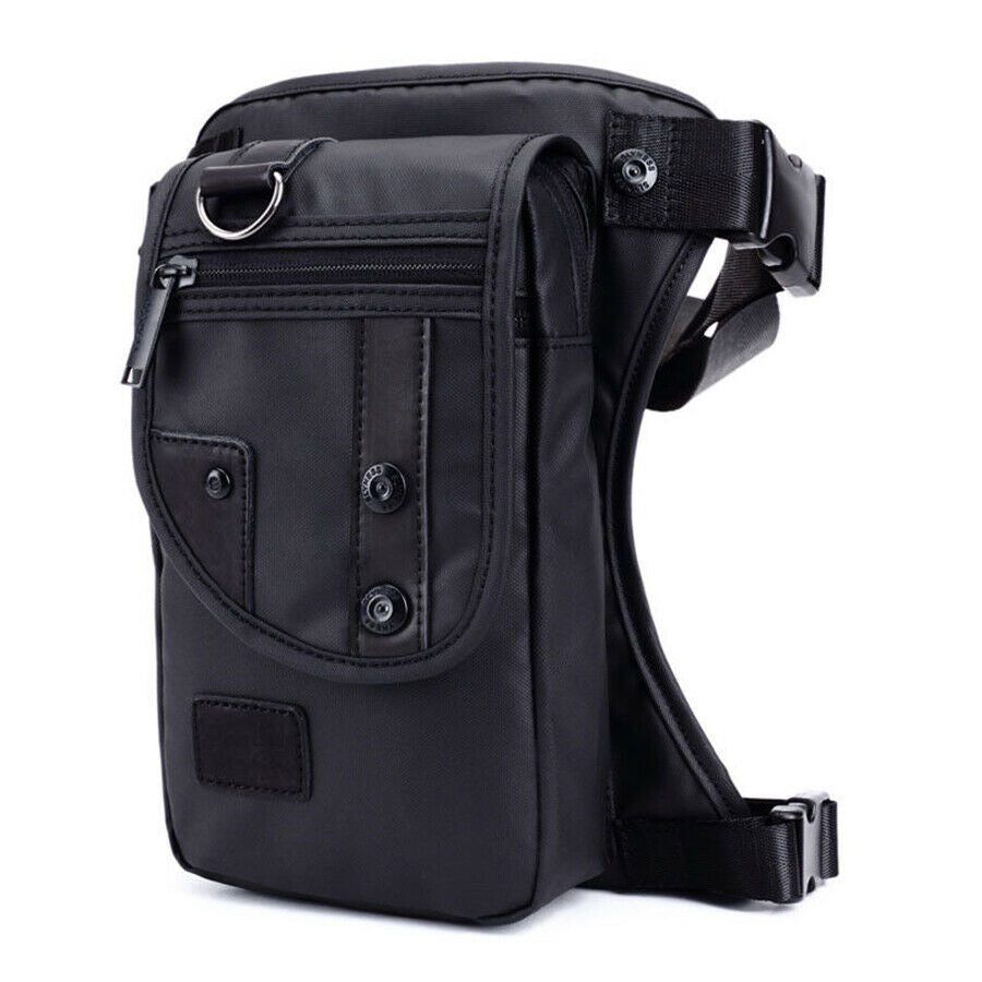 Pure Black Motorcycle Leg Bag 15 * 26 * 7cm, Easy To Carry And Wear-Resistant