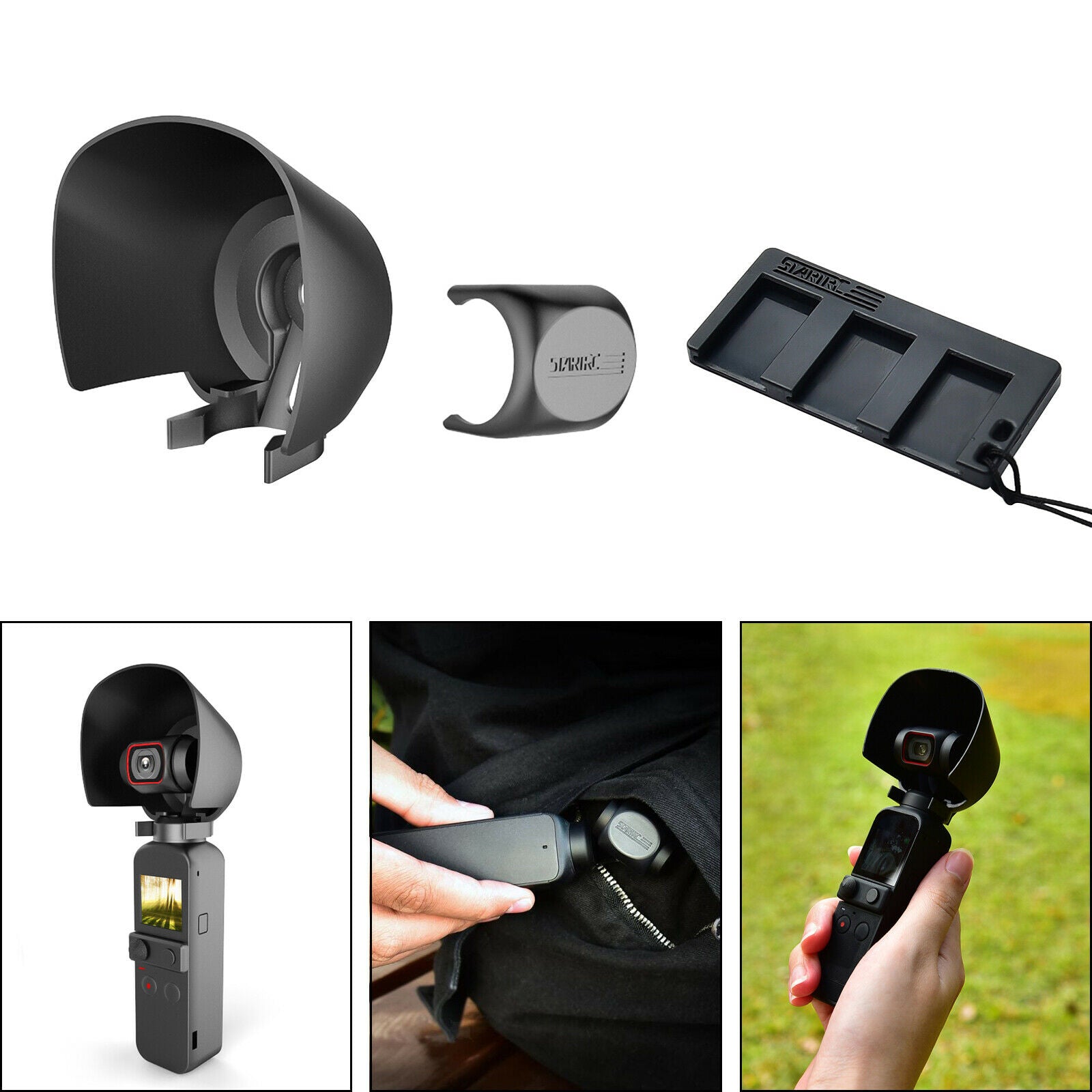 Lens Protective Cover Sunshade Hood Storage Box for DJI Pocket 2 Accessories