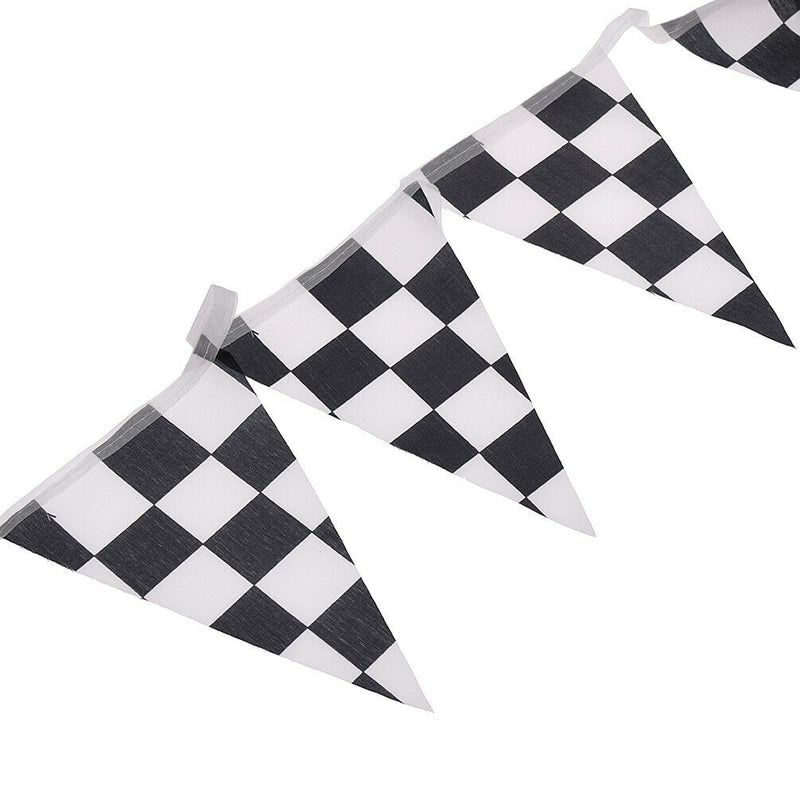 1 String /38 pcs Triangle String Flag Hanging Checkered Racing Pennant Banners