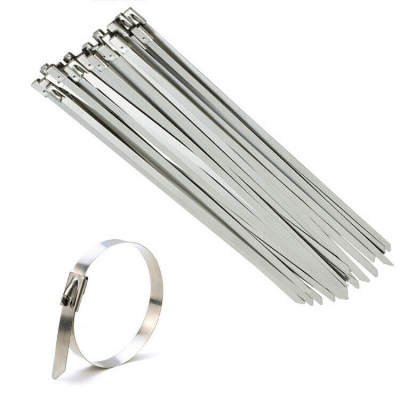 4.6*200 100Pc Stainless Steel Cable Tie, Metal Cable Tie, Self-Locking Cable Tie