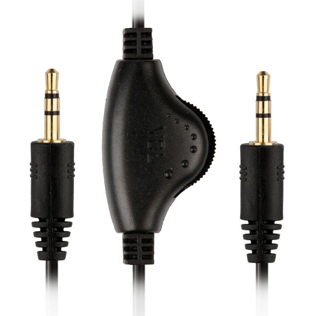 Talkback Cable w Vol Control for Turtle Beach Gaming Headsets Chat Lead Mic