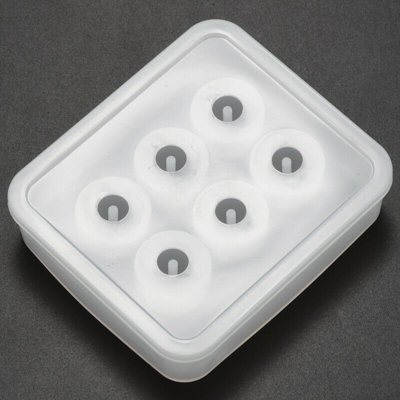 2pcs Sphere Ball Silicone Bead Molds with Holes Round Epoxy for Jewelry,PolymeX3