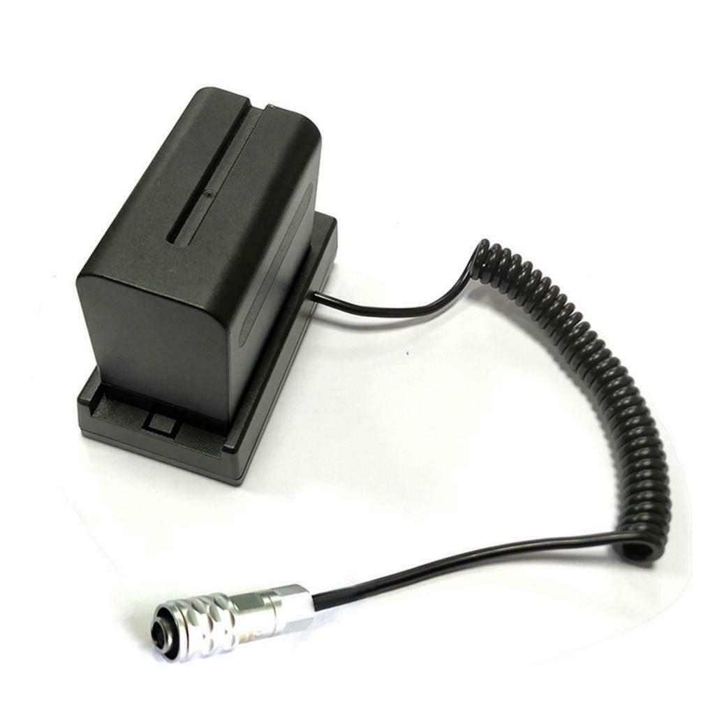 NP-F970 Battery Charger Plate Built-in Coiled Cable for BMPCC 4K