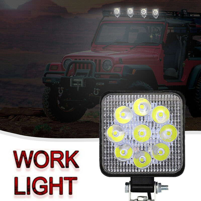2PC 3.34" Square LED Fog / Flood Light Offroad Boat Tow Truck UTE ATV Work Light
