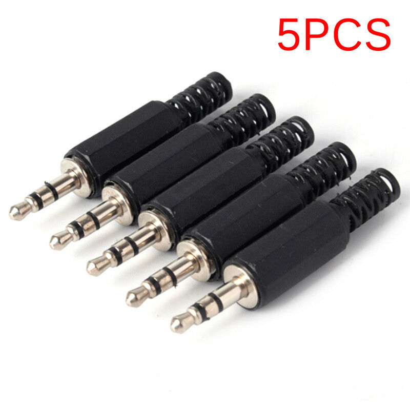 5PCS 3.5mm 1/8" Audio Male Plug Jack Adapter Stereo Connector Headphon.l8