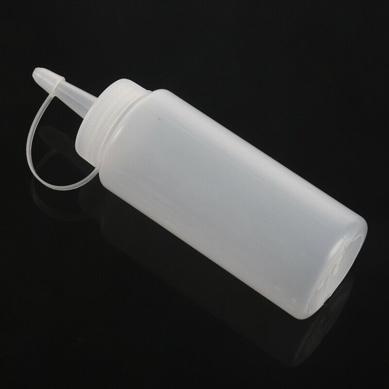 Plastic Squeeze Bottle Condiment Dispenser Ketchup Mustard Sauce Clear white 6H6