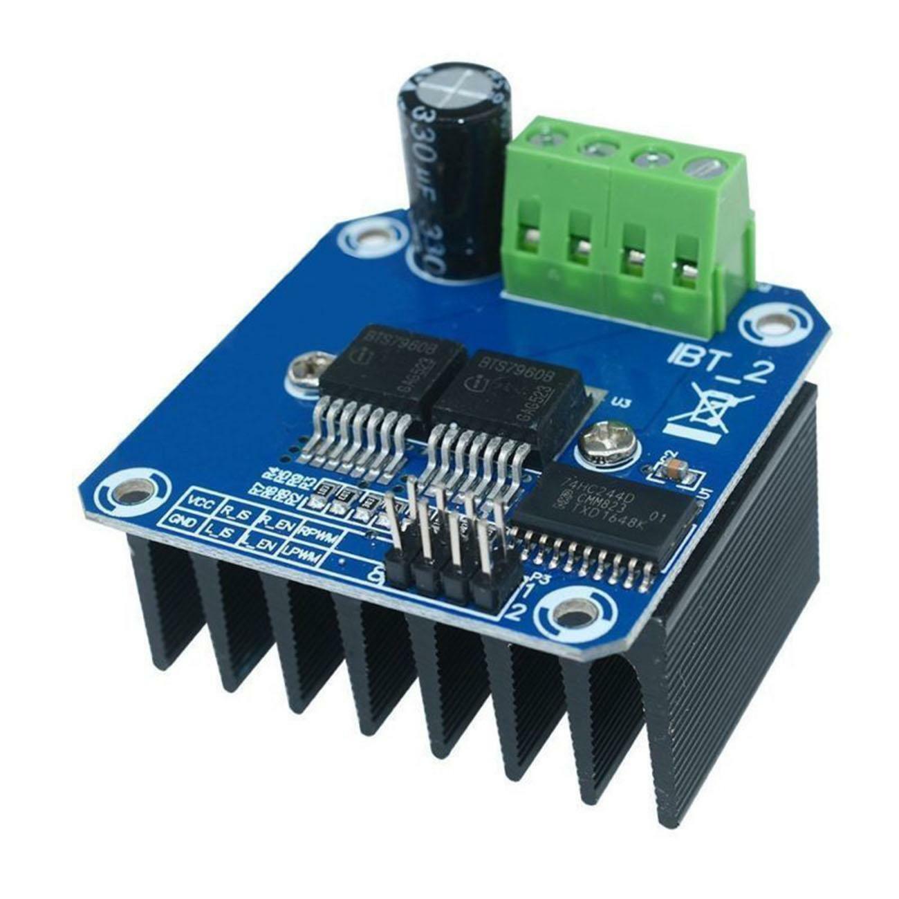 Double BTS7960B DC 43A Stepper Motor Driver H-Bridge PWM For Smart Car