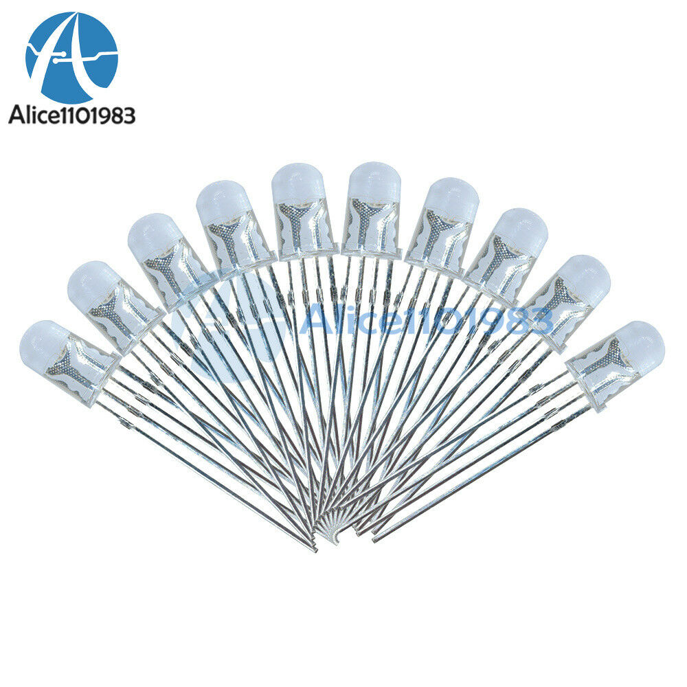 20PCS 5mm 4pin RGB Tri-Color Common Anode LED Light Red Green Blue