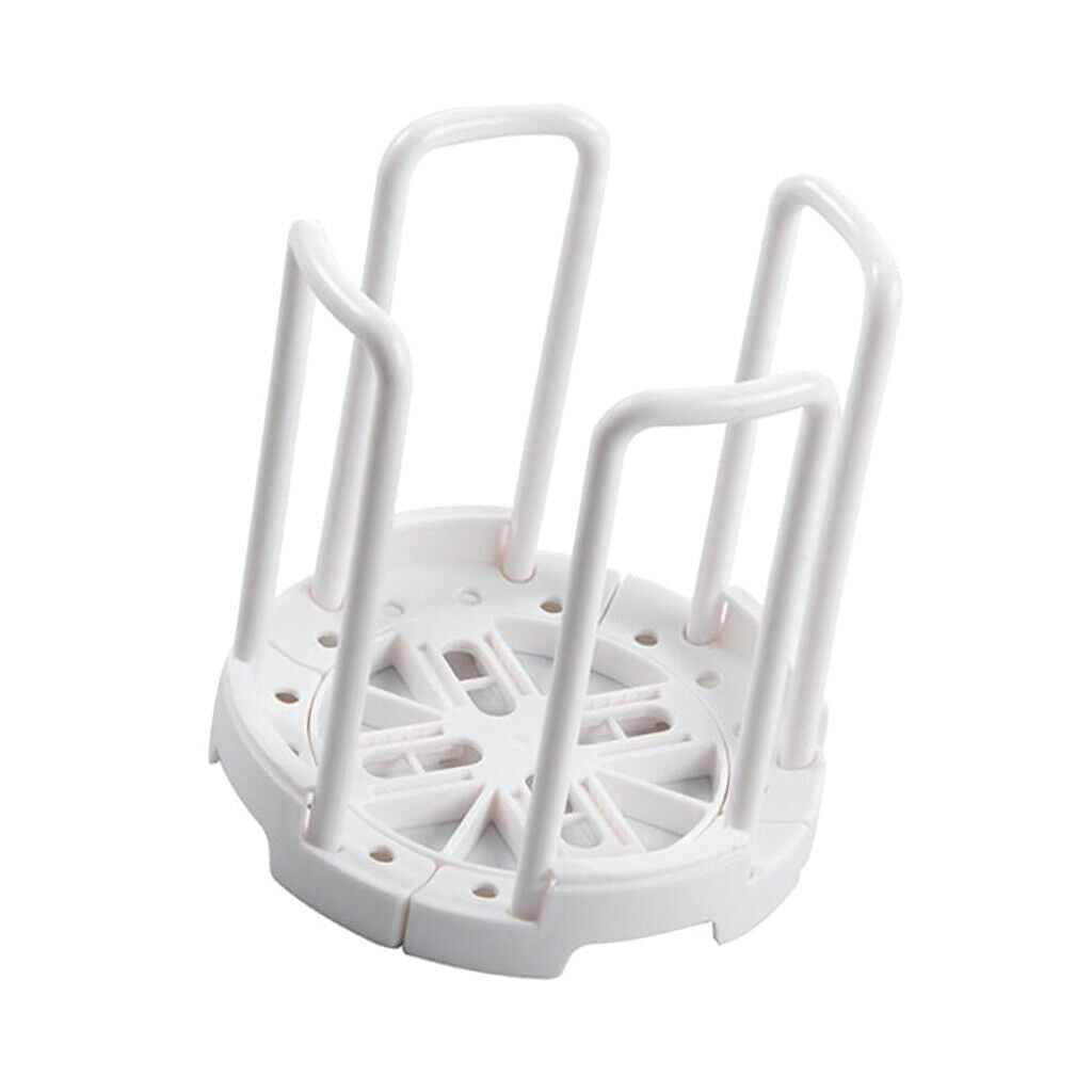 6 Grids Kitchen Bamboo Holder Dish Storage Tray Rack Drainer Plate Stand white
