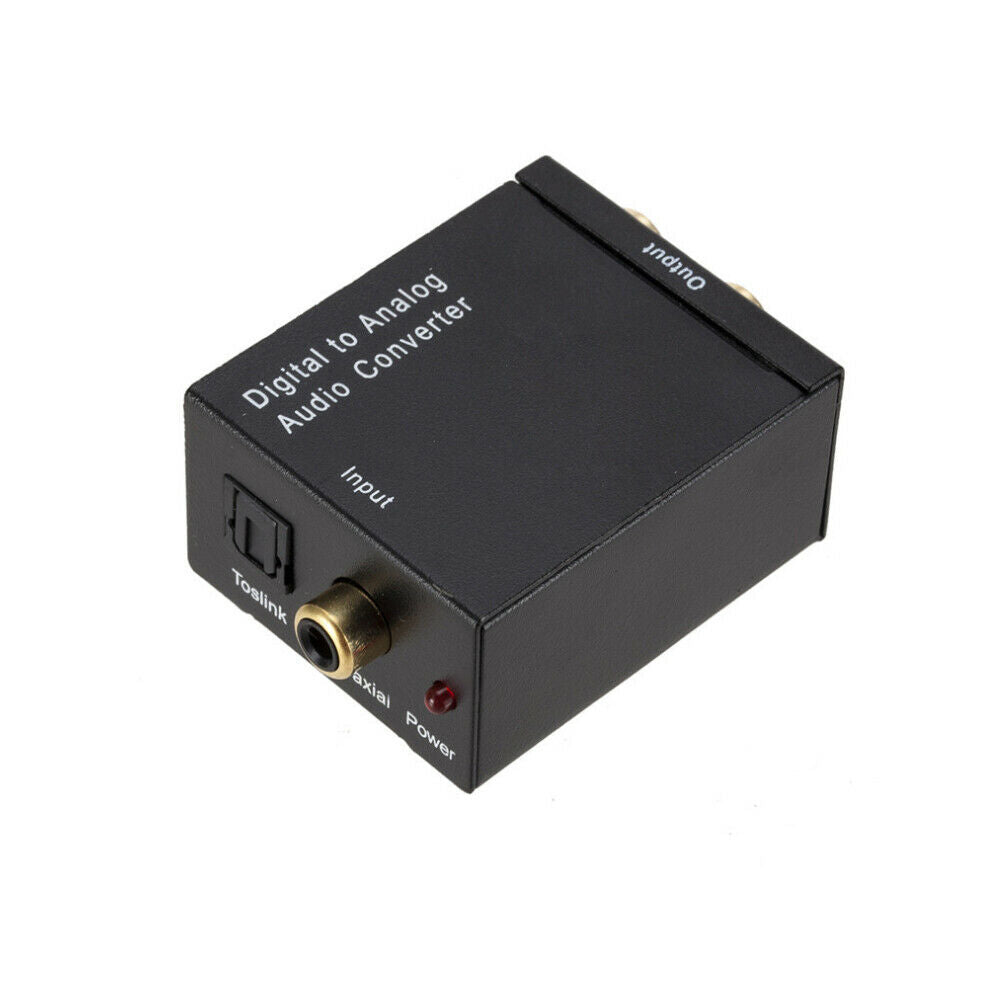 Coaxial Toslink Digital to Analog Audio Signal Converter Adapter RCA L/R
