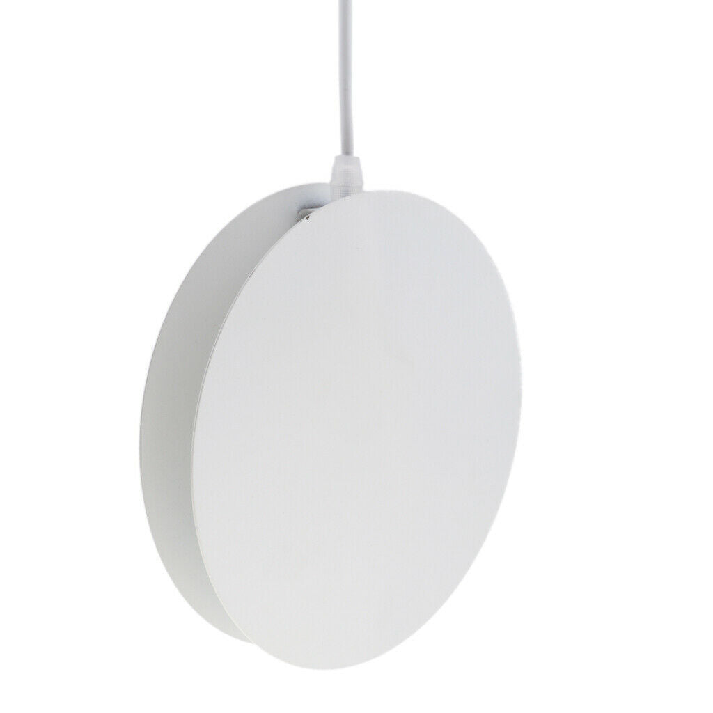 Iron Round Modern Shade Chandelier Ceiling Hanging Lamp LivingRoom E14 White