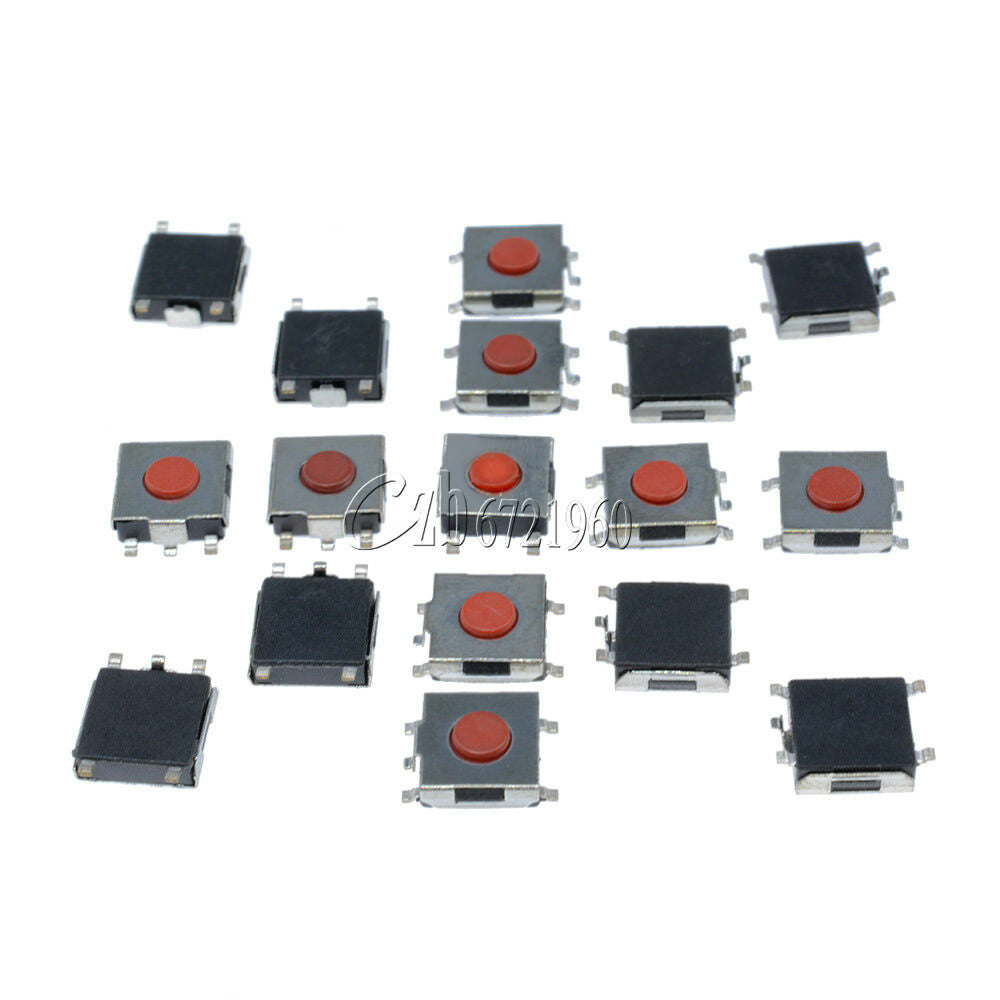 100pcs 6x6x2.5mm Tactile Push Button Switch Tact Switch Micro Switch 4 Pin SMD