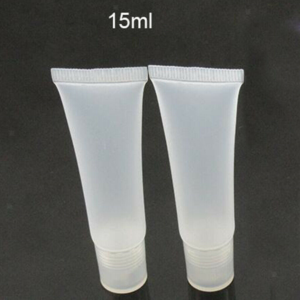 40x Plastic Lip Gloss Balm Soft Squeeze Tubes Travel Mini Bottles Containers