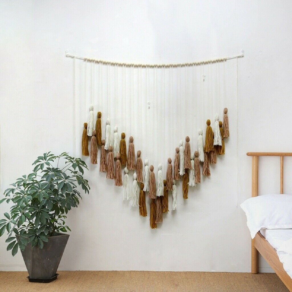 35inchx40inch Cotton Tassel Tapestry Fringe Wall Hanging Art Dorm Decor