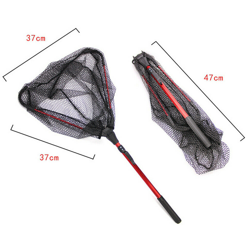 Triangle Landing Net Catch And Release Net Trout Net   Keeper Foldable Pole