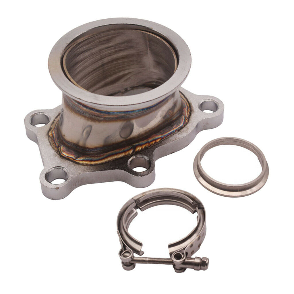 1Set 76mm 3" V-Band Turbo Conversion Flange w/ Clamp Kit For Mazdaspeed 6