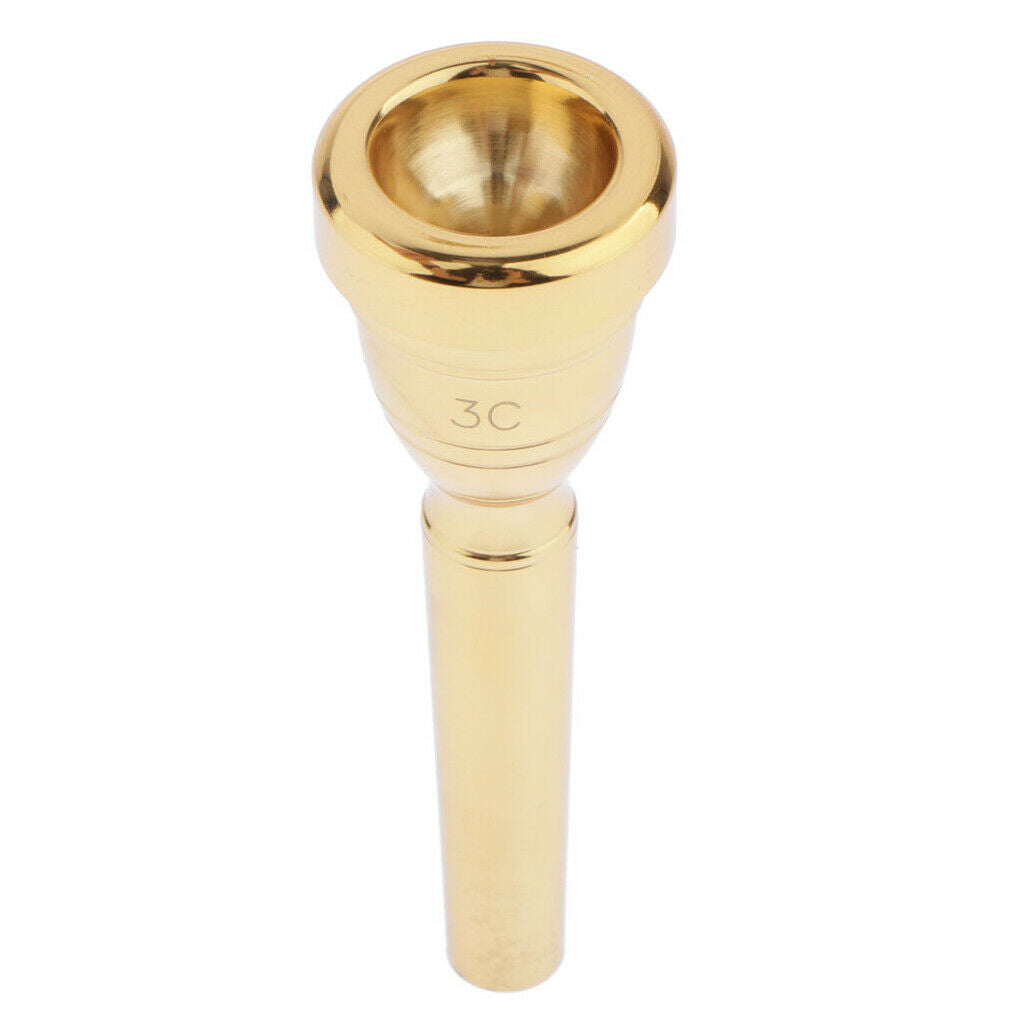 3C Size Rich Tone  Shape Golden Trumpet Mouthpiece Replacements Parts