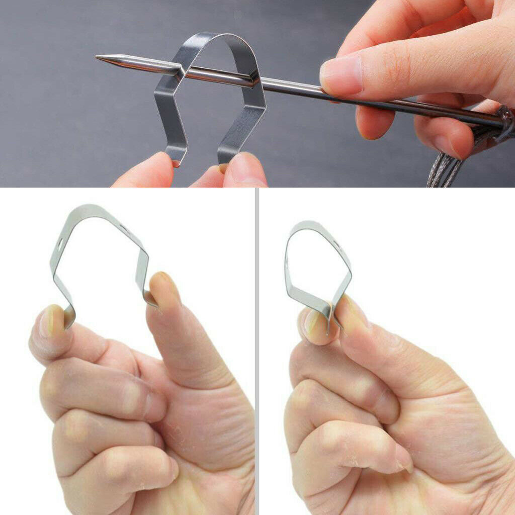 2 Pieces Thermometer Probe Holder Clips Heat-resist for BBQ Household Food