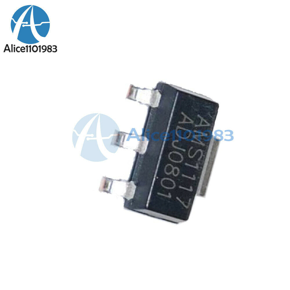 20PCS AMS1117-ADJ LM1117-ADJ AMS1117 LM1117 IC 1A SOT-223 Voltage Regulator