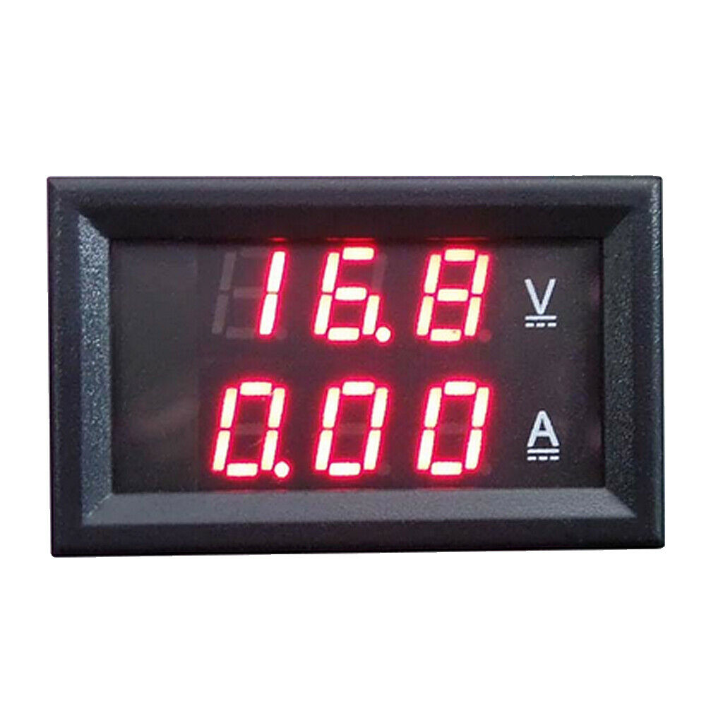 DC Voltmeter Ammeter LED Dual Digital Volt Amp Meter Gauge Red 999mA