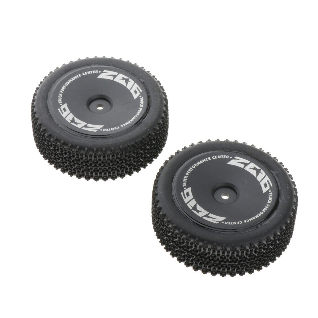 1 Pair RC Car Tire, RC Front Tyre Offroad Wheels Compatible for Wltoys 144001
