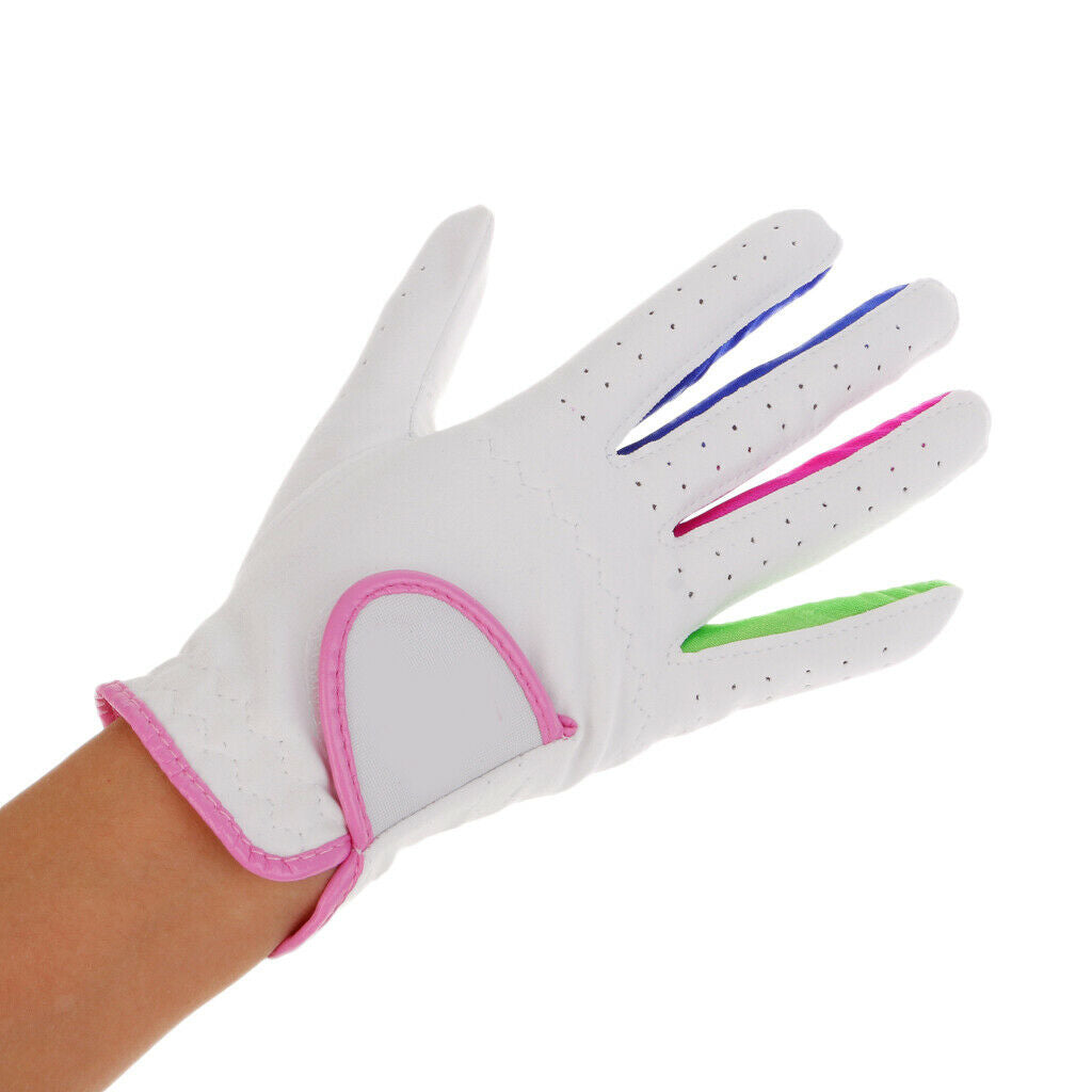 1 Pair Kids Children Junior Non-slip Grip Elastic Breathable Golf Gloves - 14