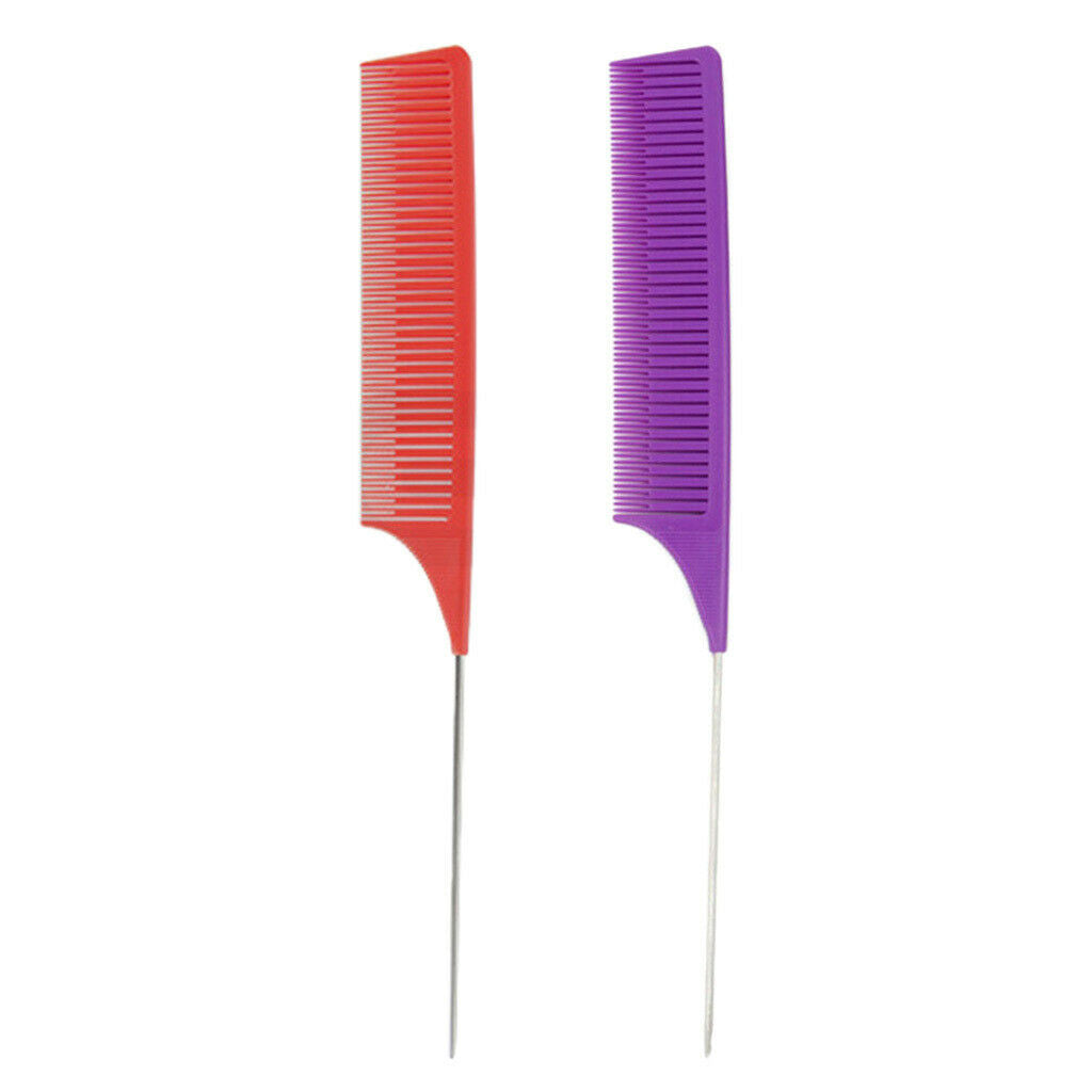Pack 2 Heat-resistant Fine Weaving Highlighting Foiling Hair Comb Combs