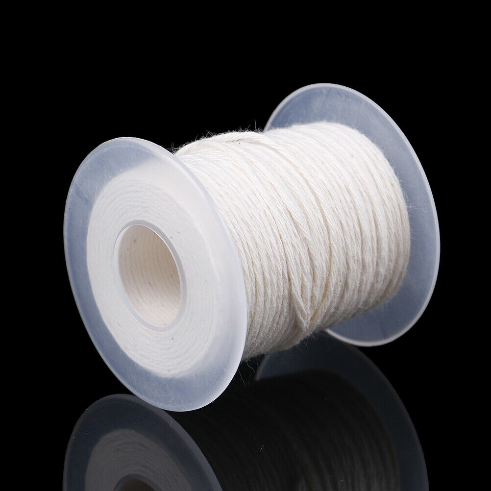61m Cotton Braid Candle Wick Core Spool Non-smoke DIY Oil Lamps Supplies F_WF