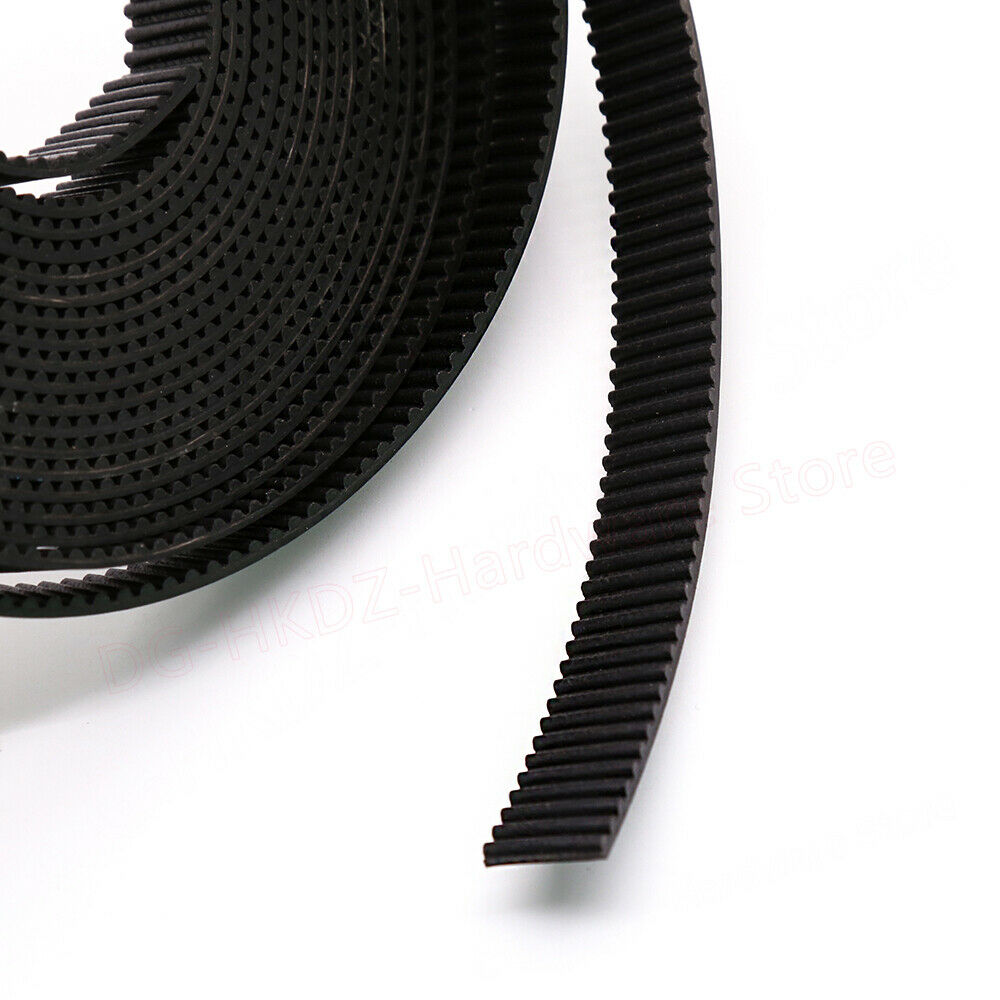 XL-10mm Width Open Timing Belt Black Rubber Pitch 5.08mm Shock Absorption 5Meter