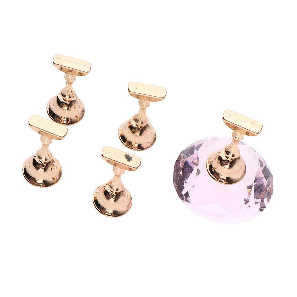 2 Set Nail Art Tip Stand Holder Base for Manicure Salon Practice Display DIY