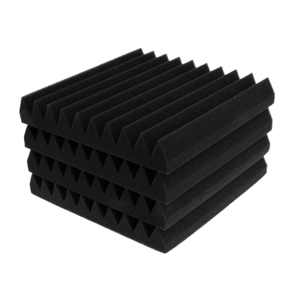 10 Pieces Studio Acoustic Foam Sound Proofing Panels Noise Dampening Sponge