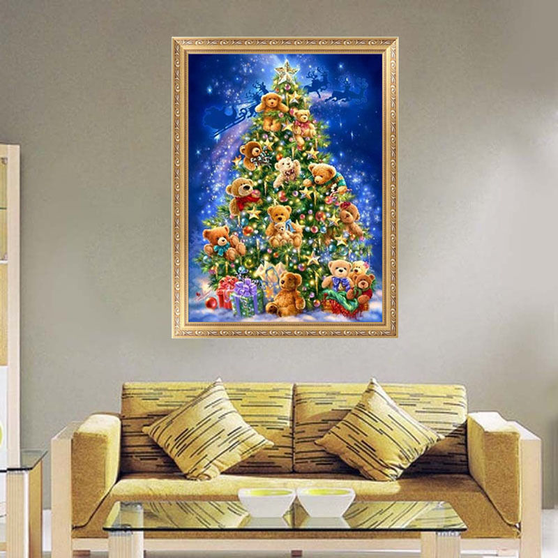 DIY 5D Diamond Painting Christmas Tree Embroidery Cross Stitch Crafts Home Decor