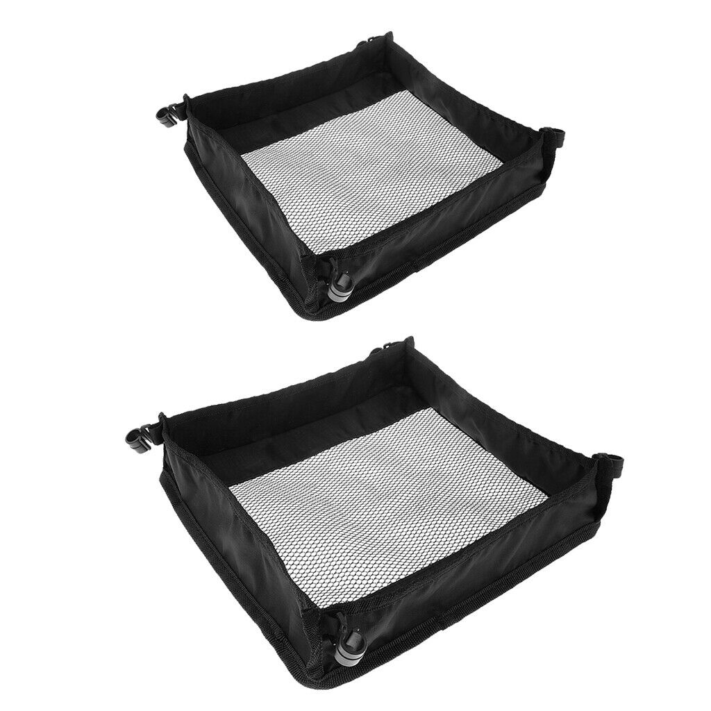2pcs Folding Table Hanging Net Bag Dining Storage Net Grid Basket Outdoors