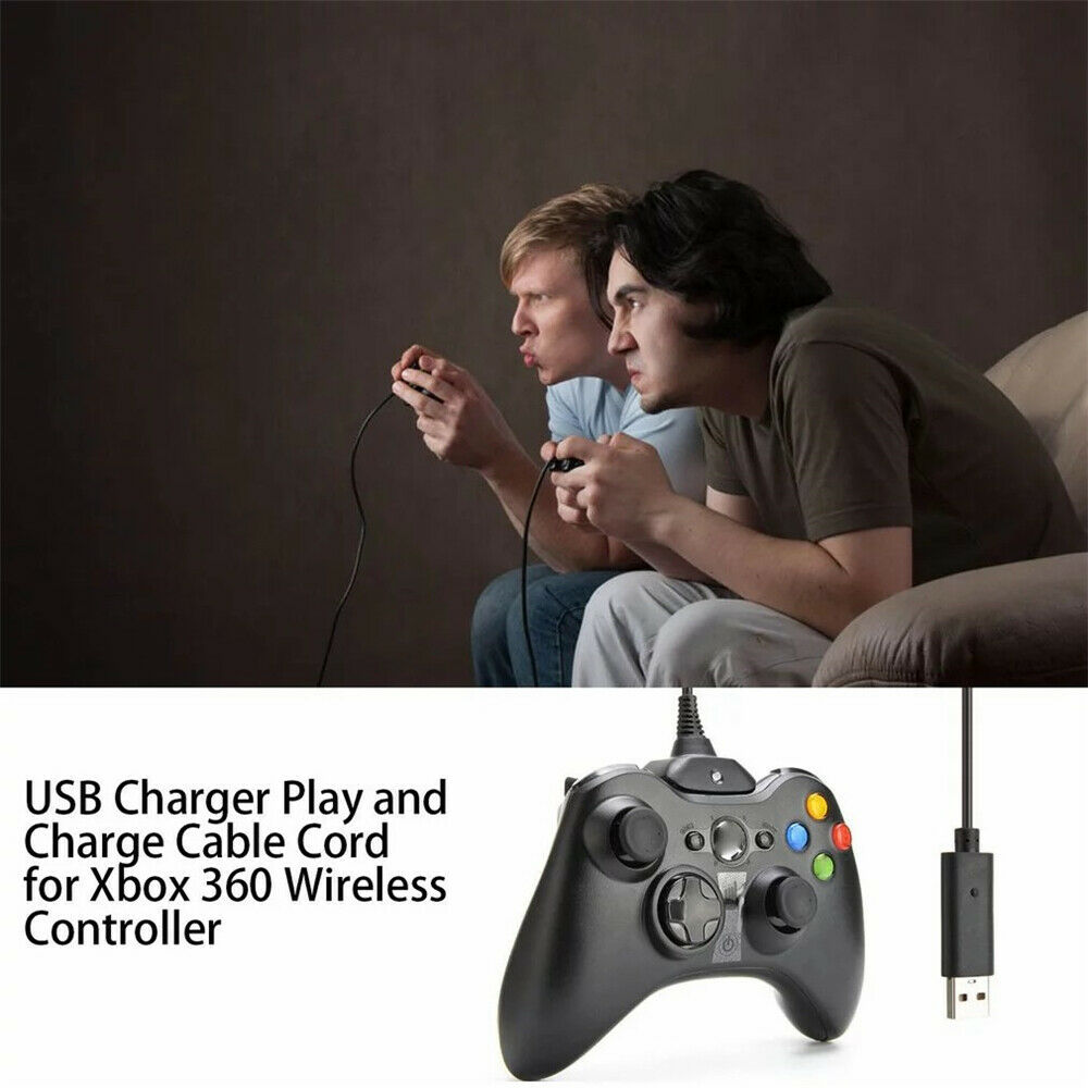 USB Charging Cable Game Controller Gamepad Joystick Charger Cable for XBOX 360