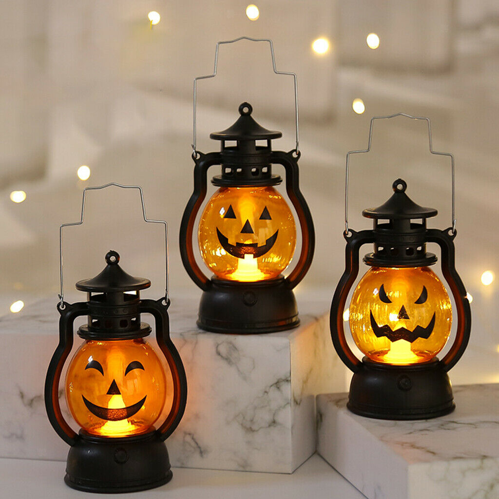 3pcs LED Pumpkin Lanterns Lounge Room Decoration Lamp Nightlight Gifts