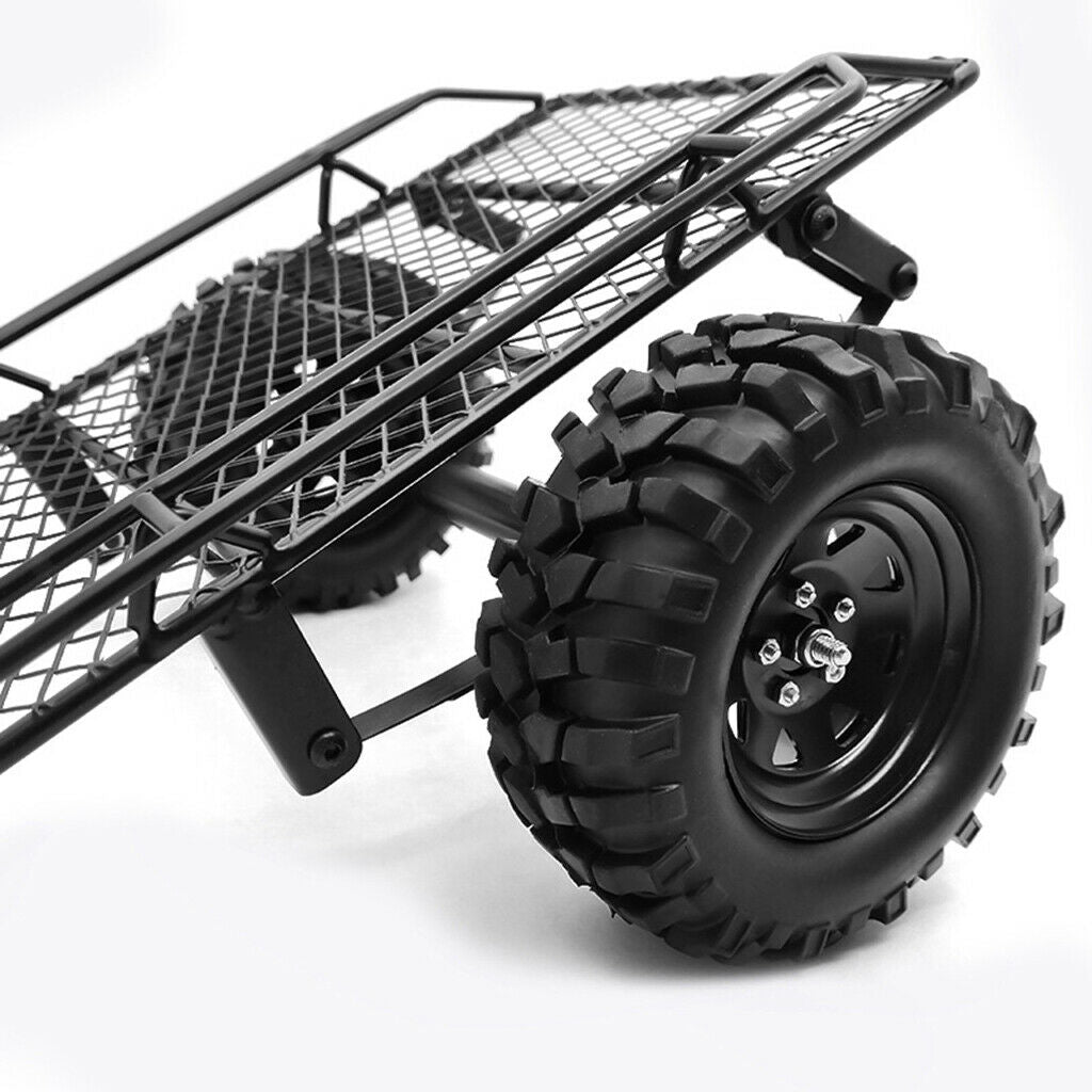 1pc Metal Trailer for TRX4 SCX10 CC01 1:10 Scale Crawler DIY Accessories