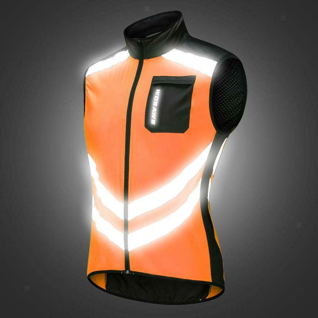 Light Reflective Windproof Jacket Vest Night Running Reflective Suits XXL