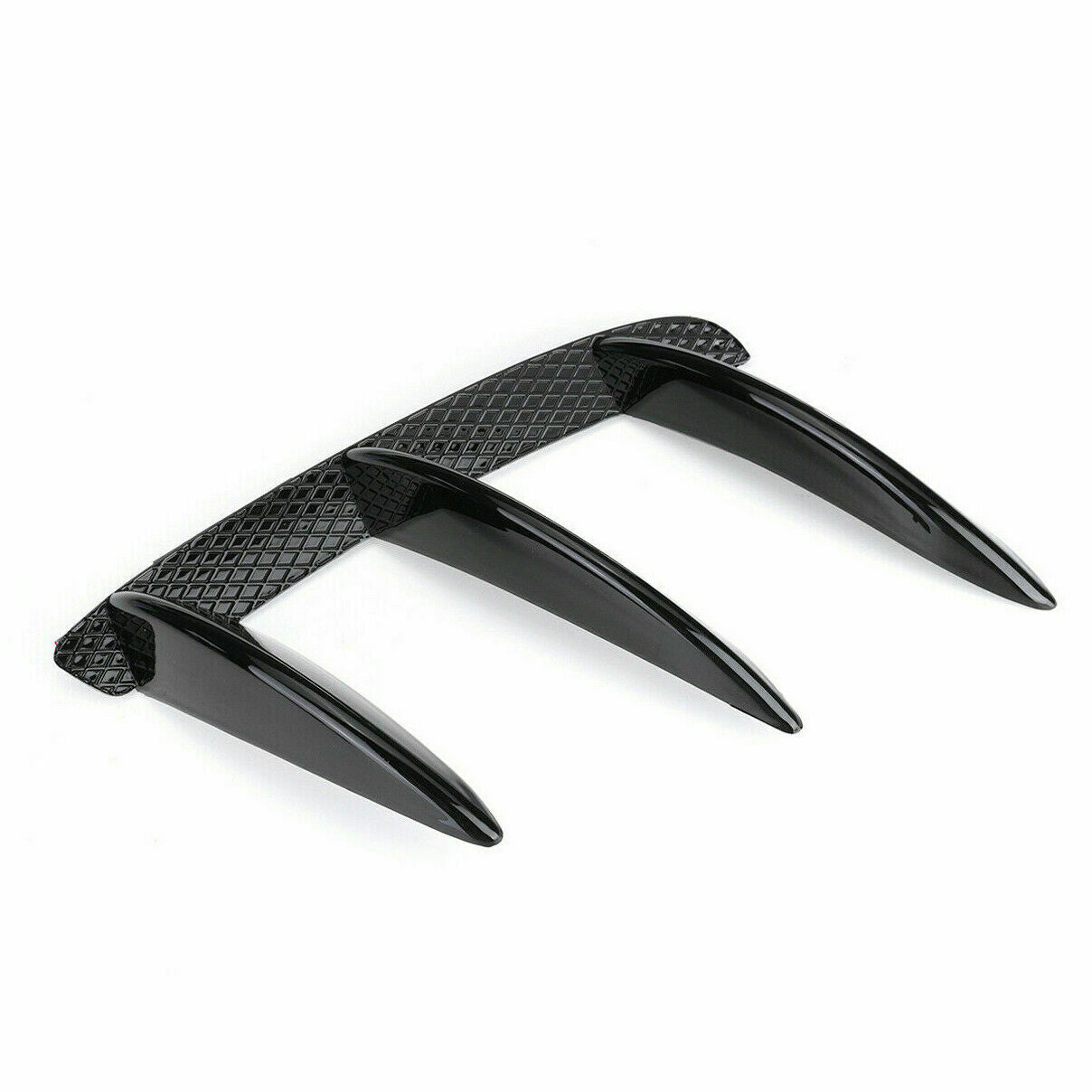 1Pair Left&Right Fit For Mercedes Benz Rear Bumper Splitter Canard Glossy Black