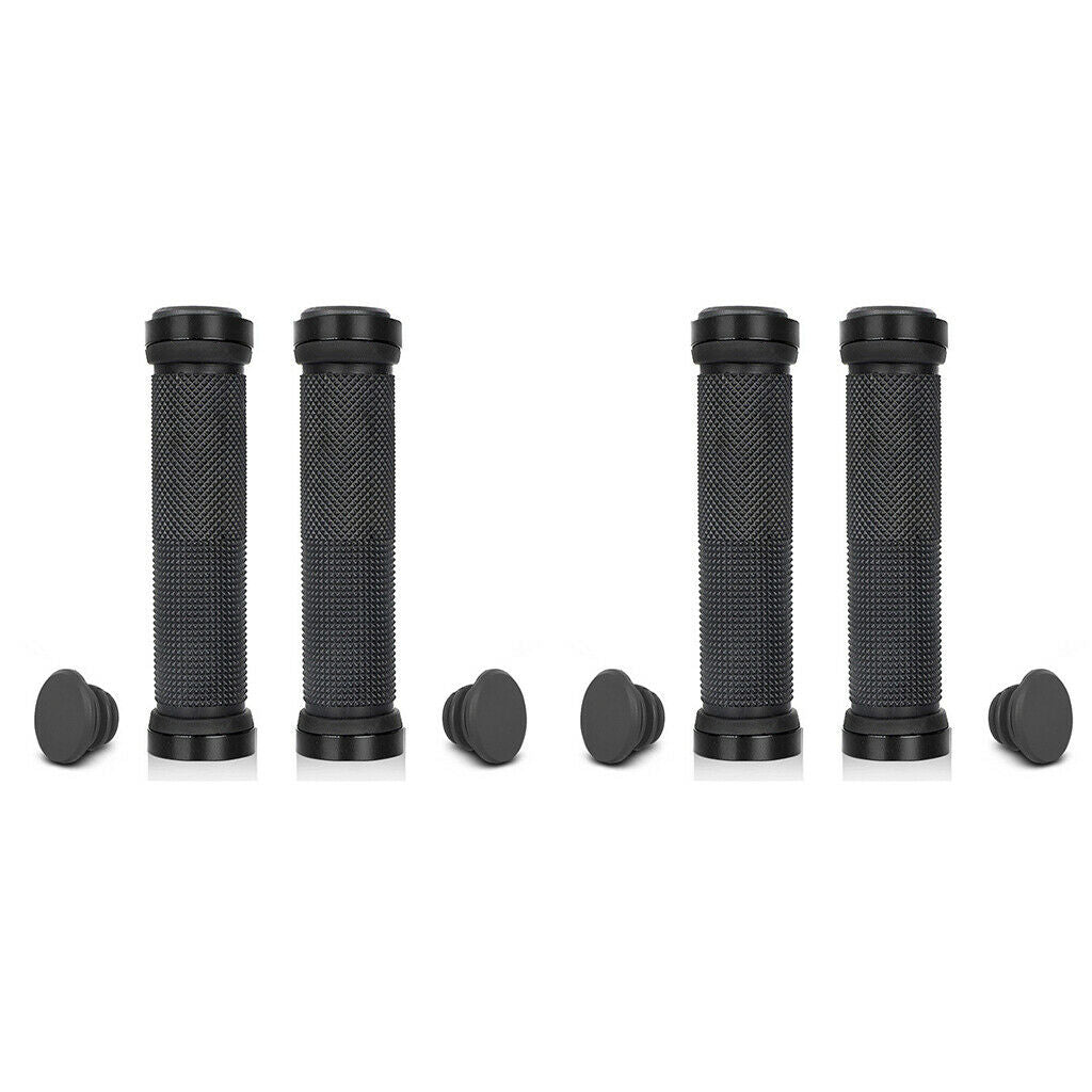 2 Pair Mountain Bike Bicycle Cycling Double Lock Handle Bar Grips Black